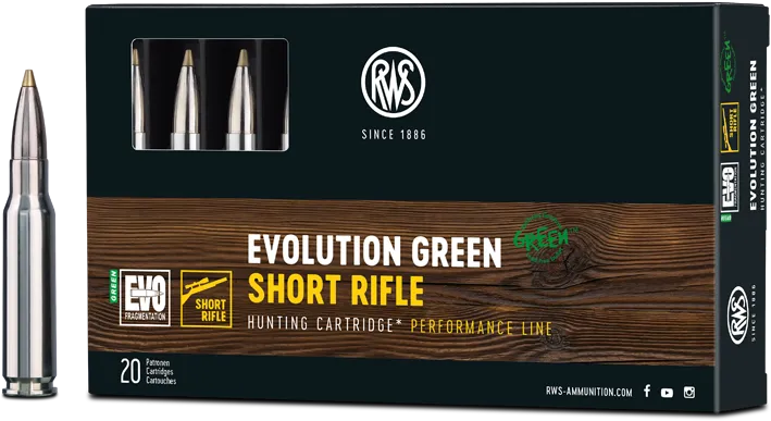 20 RWS .308WIN EVO GREEN SB Short Barrel 9,0g  bleifrei