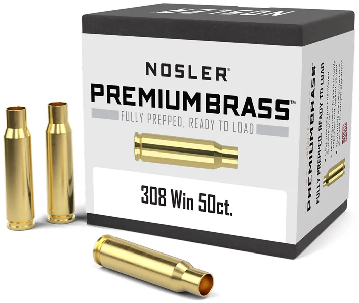 50 HÜLSEN .308 WIN NOSLER Messinghülsen