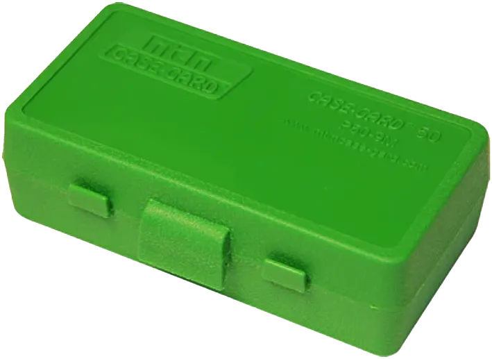 50er MTM PISTOLENBOX 9mm PARA GRÜN P50-9M-10