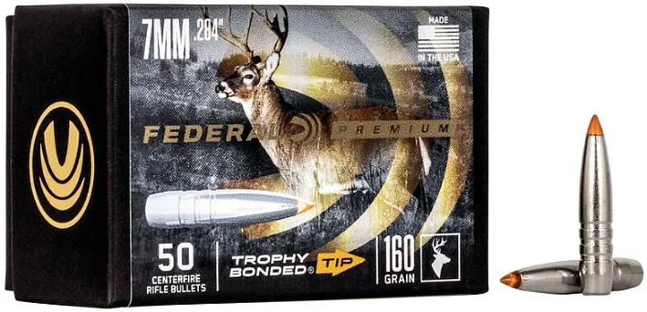 50 Federal .284 160grs Premium Trophy Geschosse Bonded Tip
