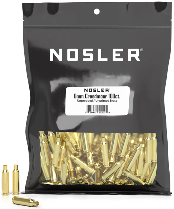 100 HÜLSEN 6mm CREEDMOOR Nosler Messing, Bulk Brass