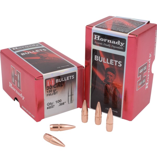 100 HORNADY .30-150-FMJ-BT