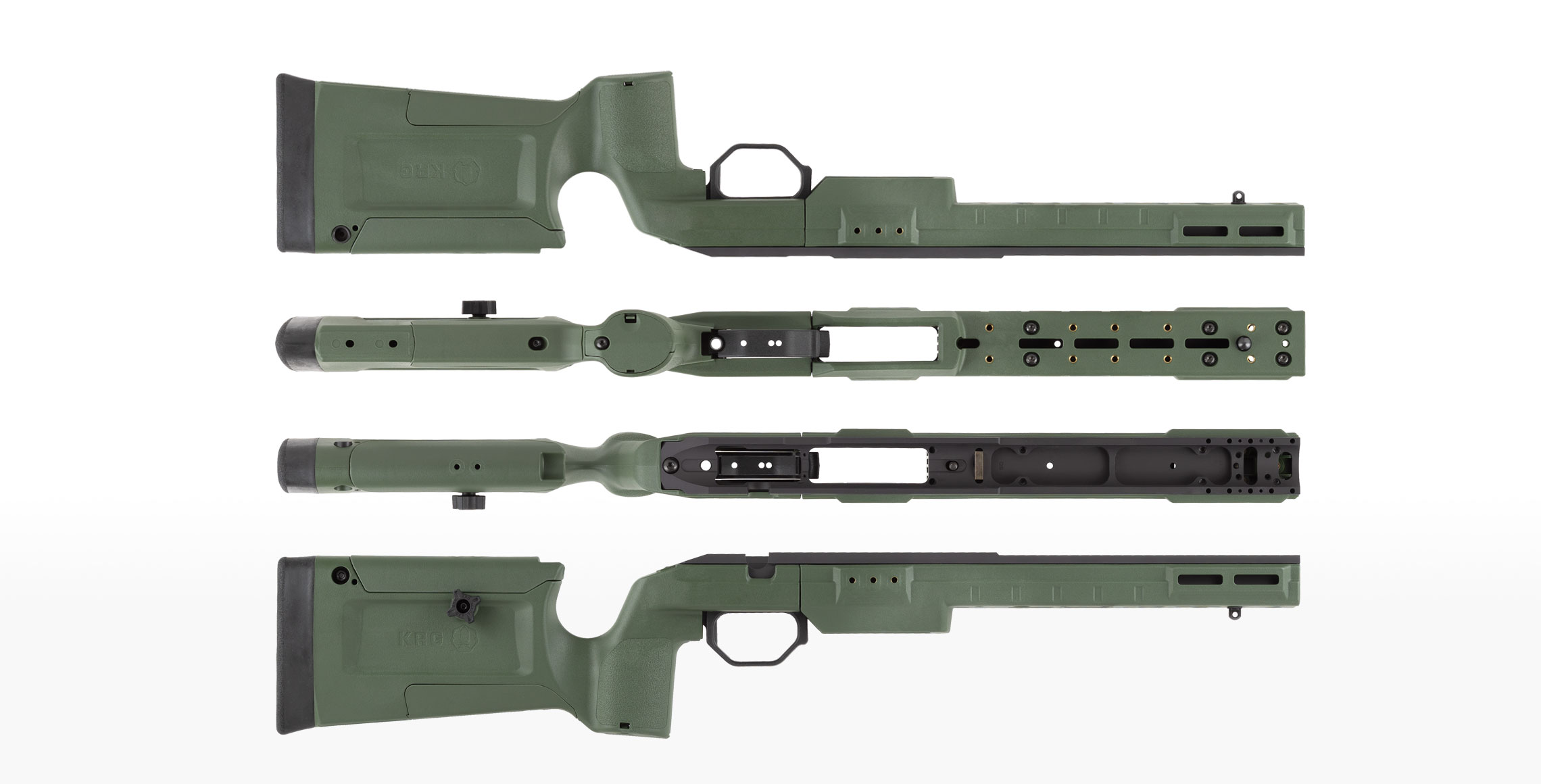 KRG Bravo Chassis Tikka T1x Sako Green Rimfire Bravo Sako Green