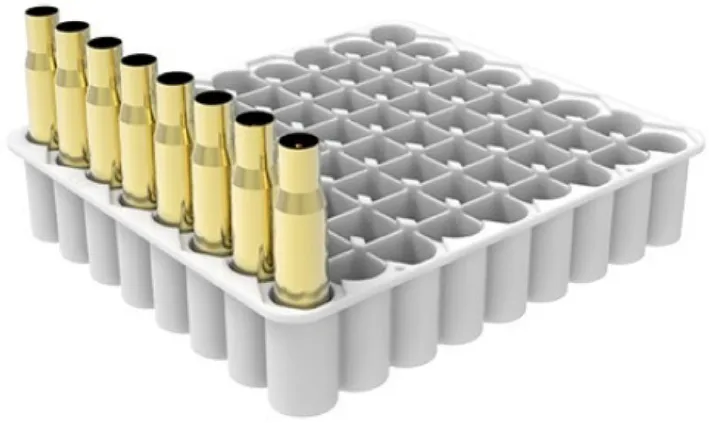 LEE Ladebrett .50 BMG für 72 Patronen LEE Ladebrett .50 BMG für 72 Patronen