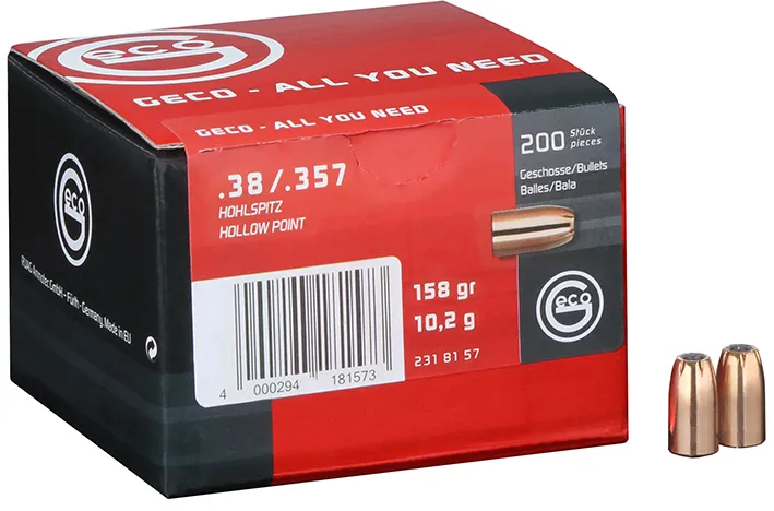 200 GECO .357-158 HOHLSPITZ GESCHOSSE 10,2 g .38/357 Mag