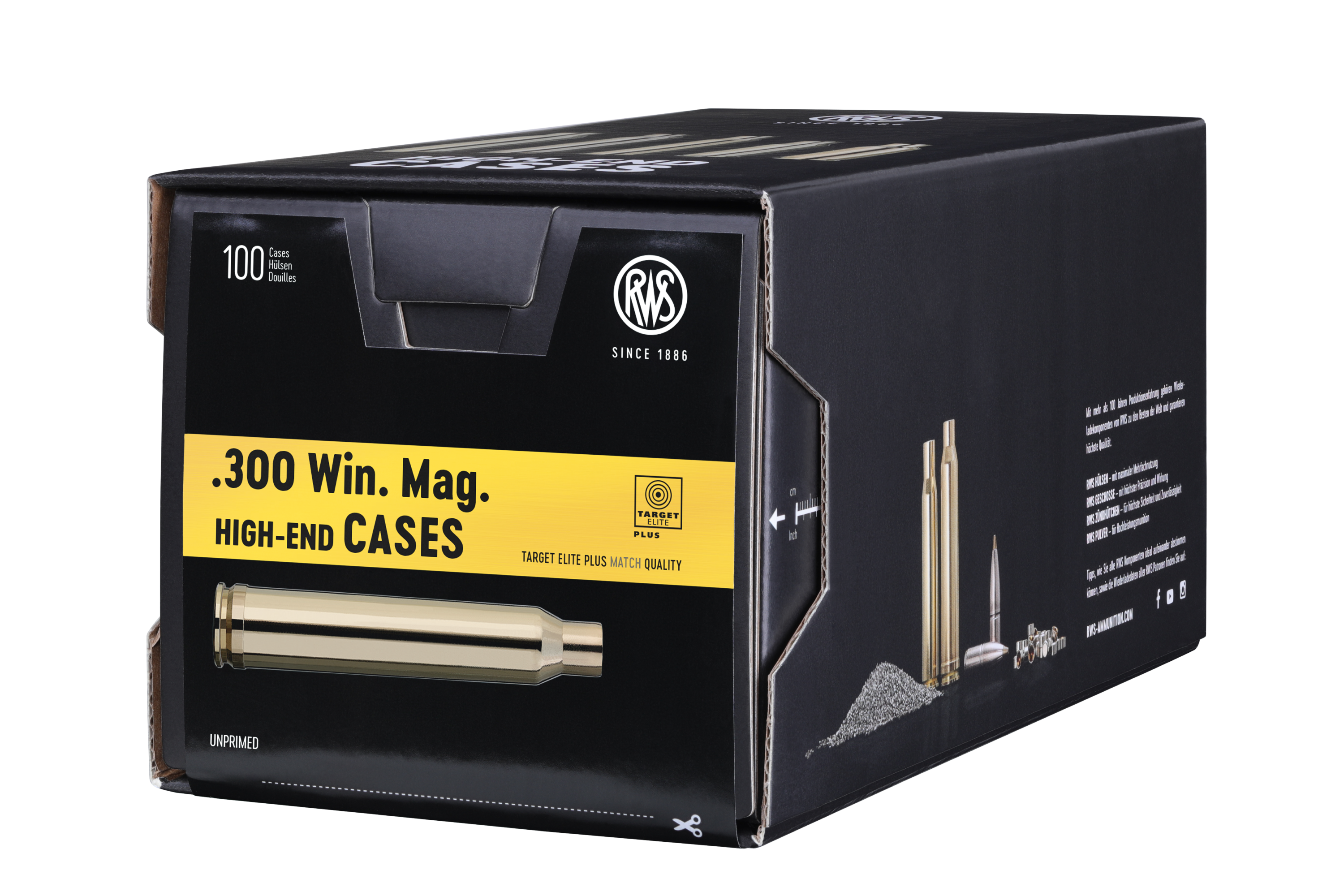 100 HÜLSEN RWS .300WIN MAG