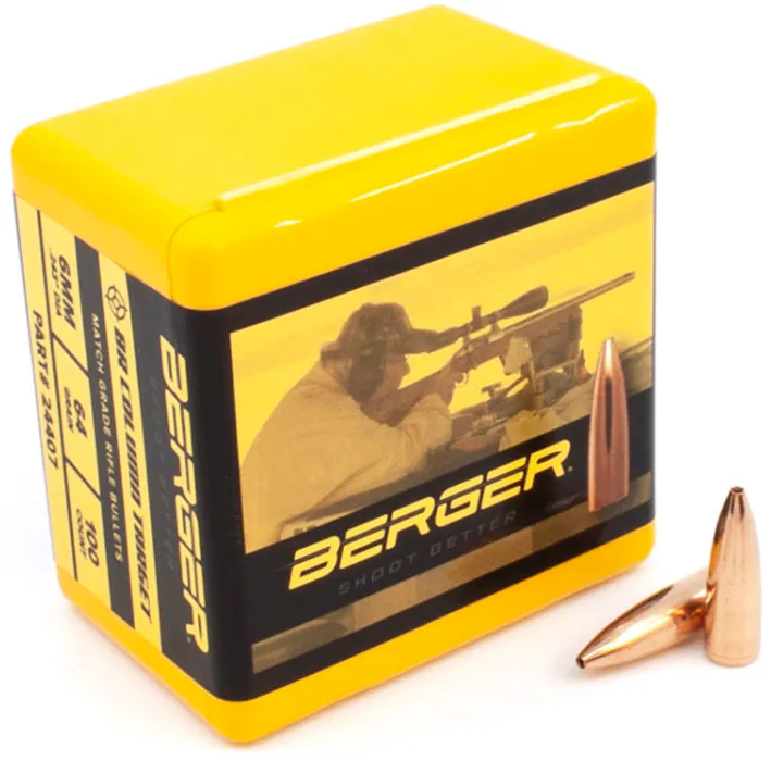 100 BERGER .243 64grs Column T Bench Rest Flat Base Target