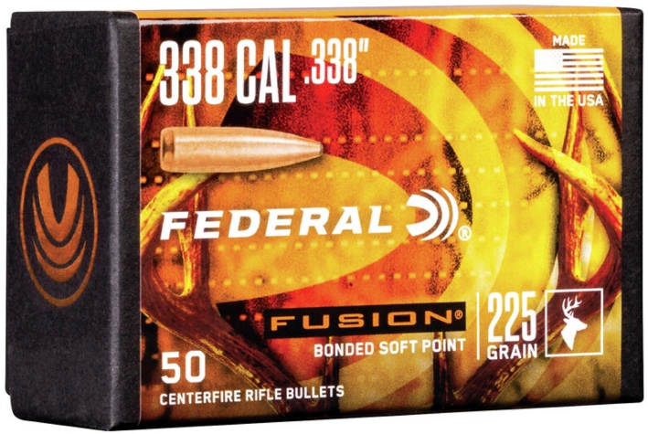50 Federal .338 225grs Fusion Rifle Geschosse
