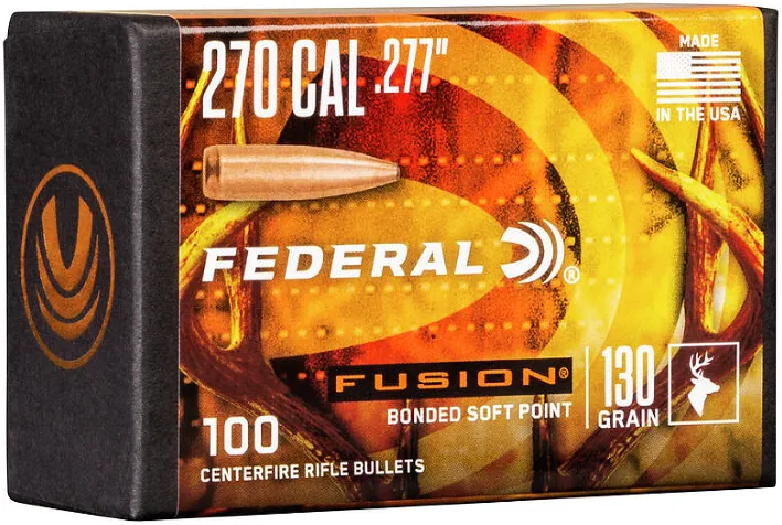 100 Federal .270/.277 130gr Fusion Rifle Geschosse