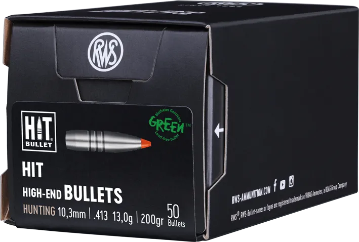 50 RWS 10,3mm HIT 13,0 GRAMM GESCHOSSE Kal .413