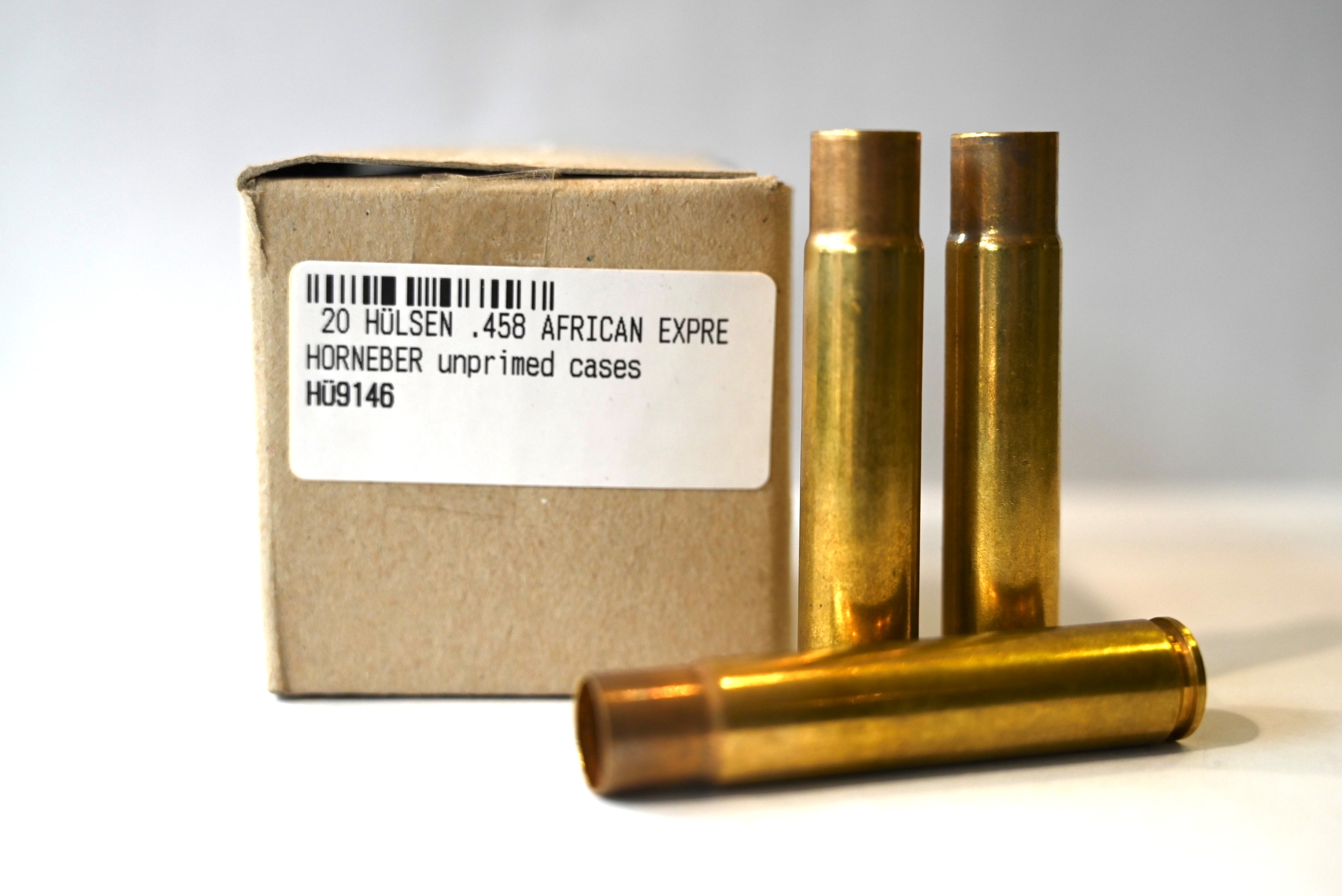 20 HÜLSEN .458 AFRICAN EXPRESS HORNEBER unprimed cases