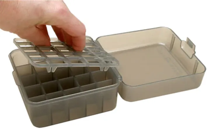 25er MTM PATRONENBOX Kal. 12 GRÜN S25D-11, mit Scharnier