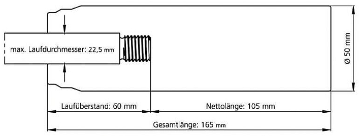 SD ERA-Silencer SOB3D Ohne passend für Kal. 6,5mm