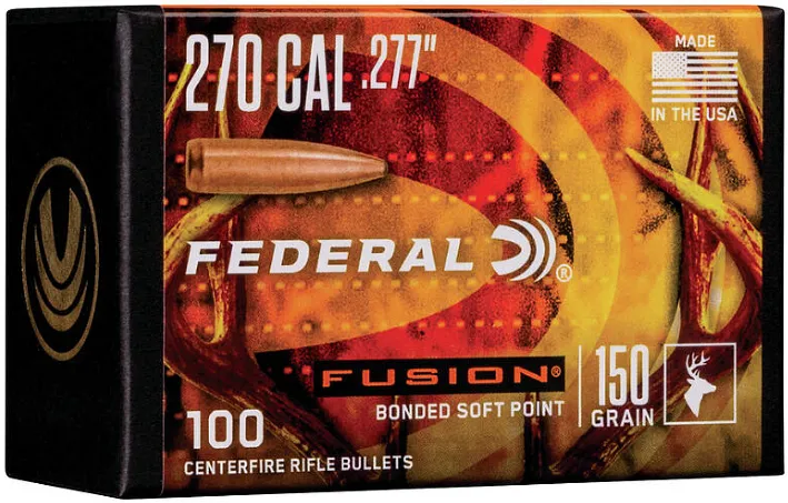 100 Federal .270/.277 150gr Fusion Rifle Geschosse