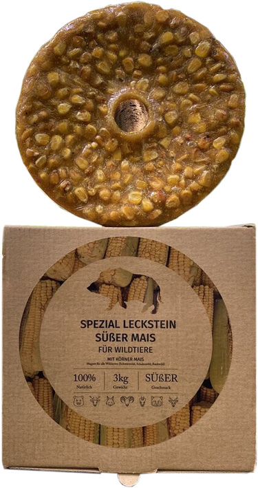Wildlutscher süßer Mais 3kg Leckstein für Schwarzwild und Raubwild
