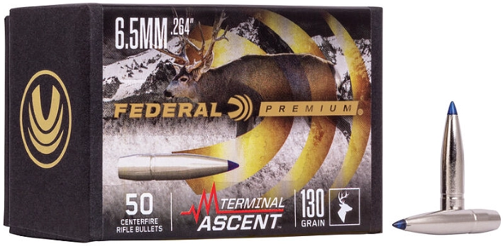 50 Federal .264 135grs Premium Geschosse Terminal Ascent Comp