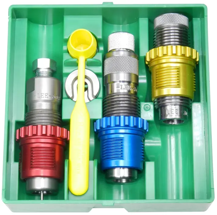 LEE Matrizensatz 7mm Rem. Mag. Breech Lock 3-Die Set mit farbigen Breech-Lock-