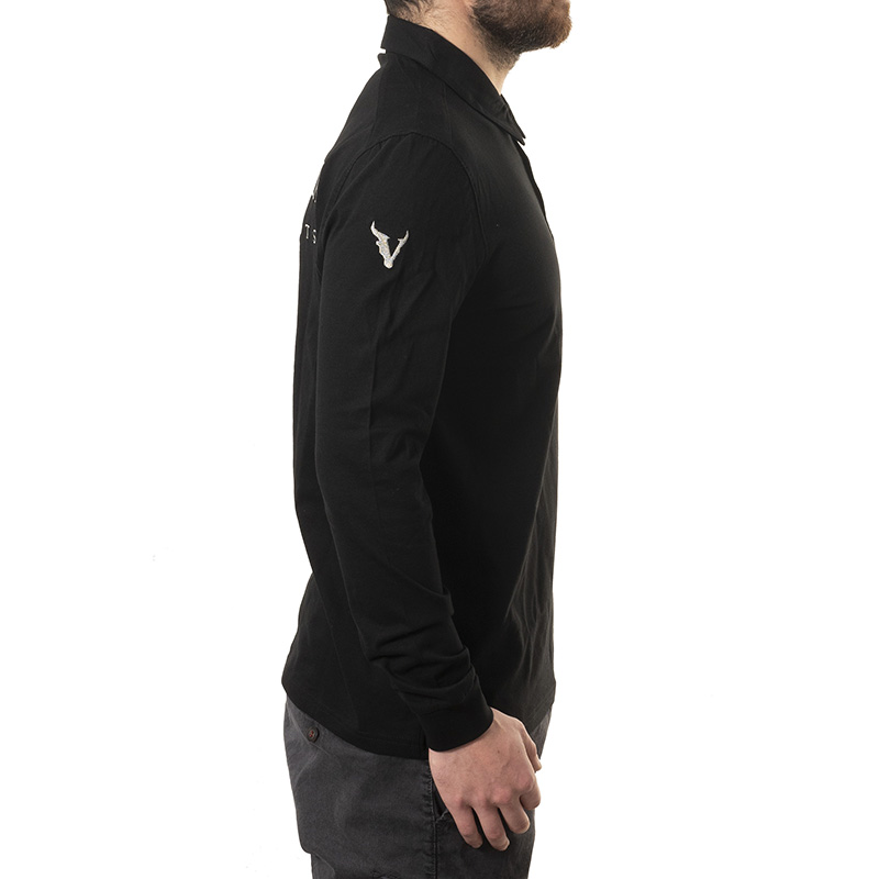 Victrix T-Shirt MAN POLOSHIRT LANG ARM FARBE: SCHWARZ