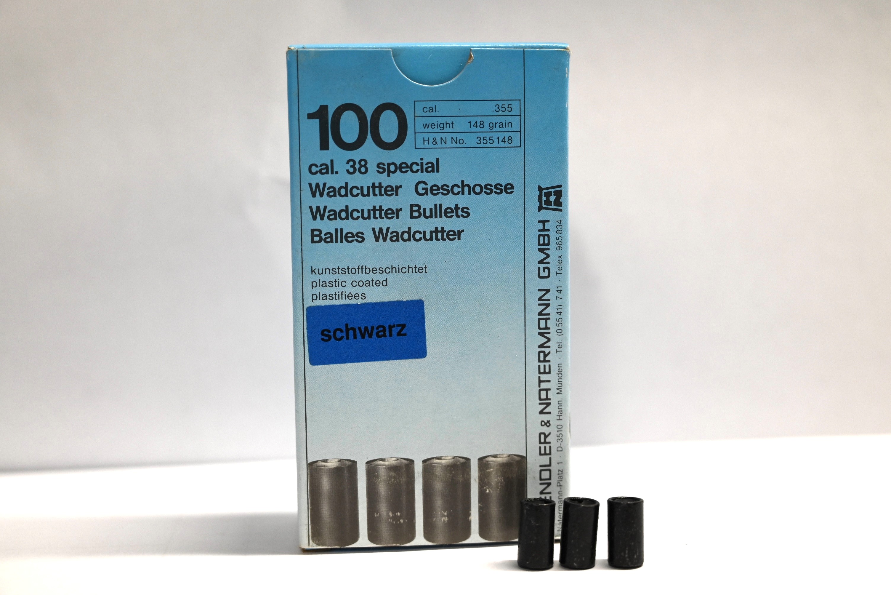 100 HN .355-WC-MATCH-148 KB mit schwarzer Beschichtung Listenpreis Euro 11.60