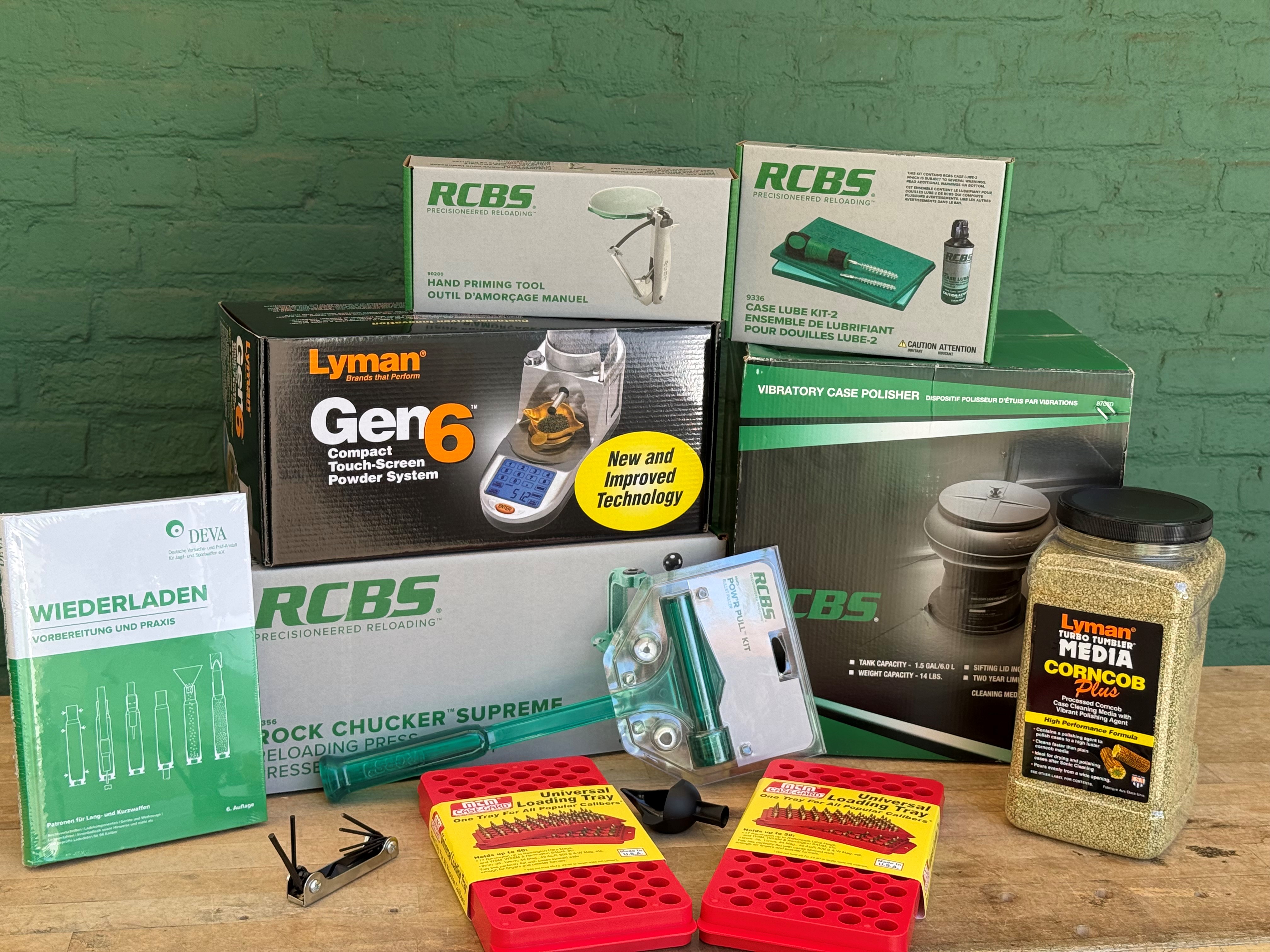 GearTester Starter Kit zum Wiederladen Rock, Chucker, ZH Setzer,