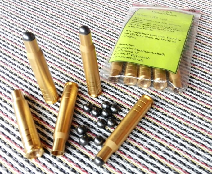 5 Diabolohülsen 6,5x57 R für 6,35mm Diabolo