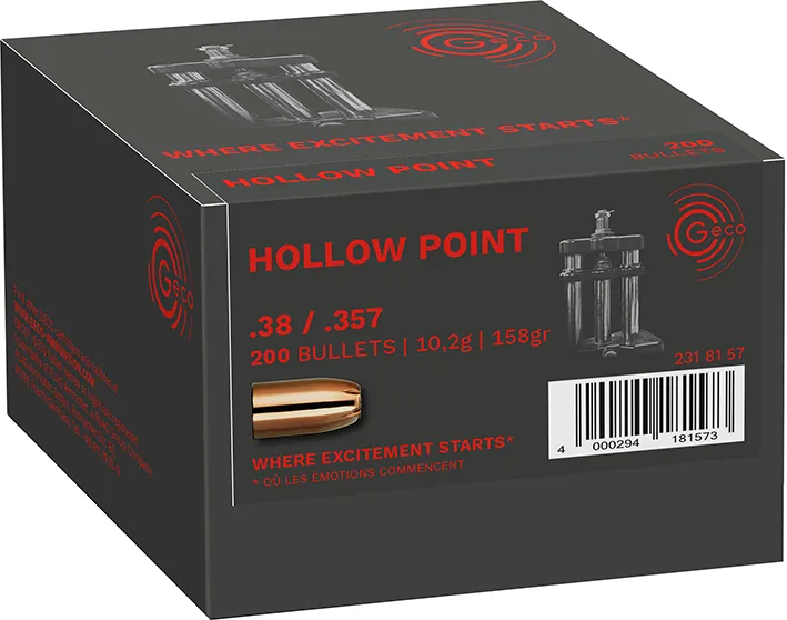 200 GECO .357-158 HOHLSPITZ GESCHOSSE 10,2 g .38/357 Mag