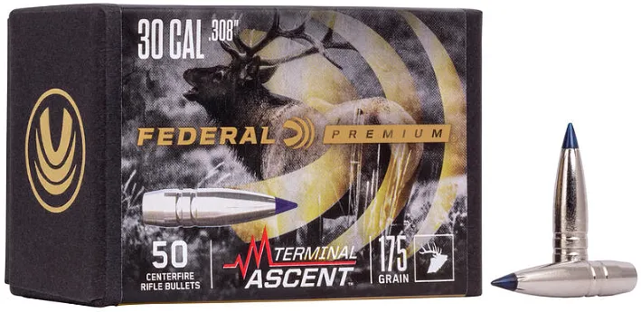 50 Federal .308 175grs Premium Geschosse Terminal Ascent Comp
