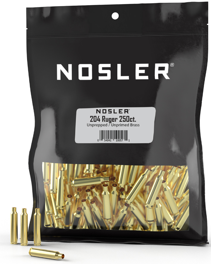 250 HÜLSEN .204 RUGER NOSLER Messinghülsen, Bulk Brass