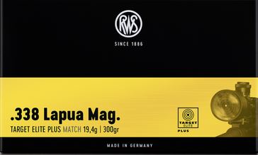 20 RWS .338 Lapua Mag Match 19,4 g / 300 grain T.E.P.