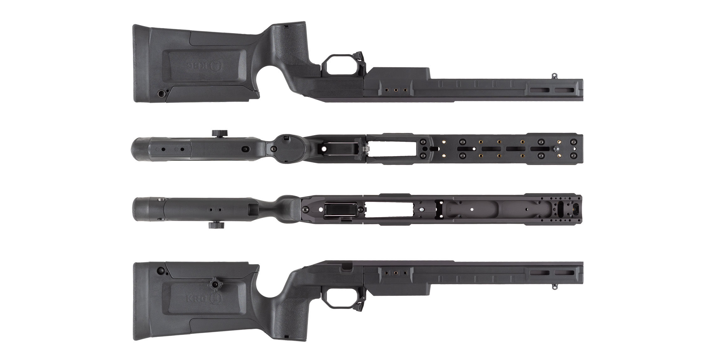 KRG Bravo Chassis Tikka T1x Black Rimfire Bravo Black
