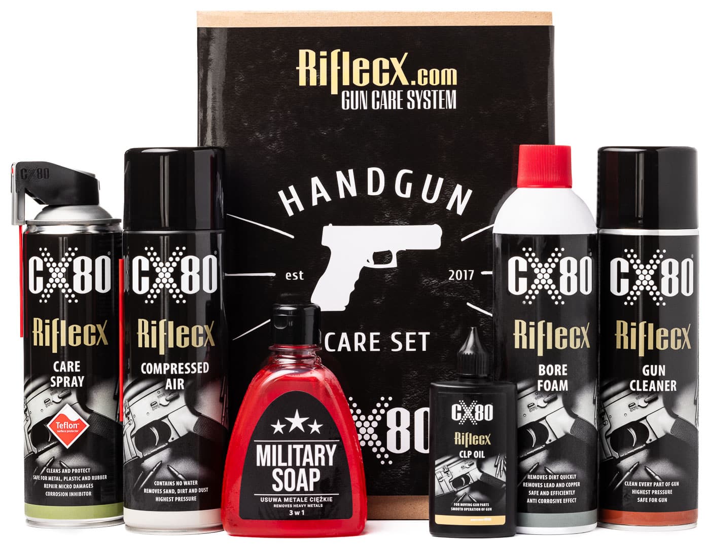 Riflecx Handgun Set Kurzwaffen-Reinigungsset