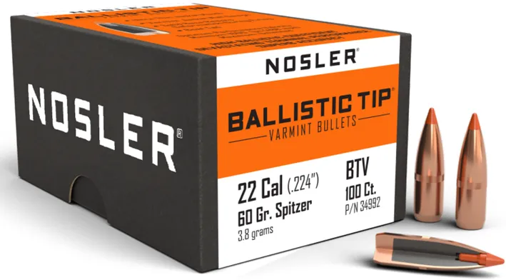 100 BALLISTIC TIP .224 60Grs Varmint