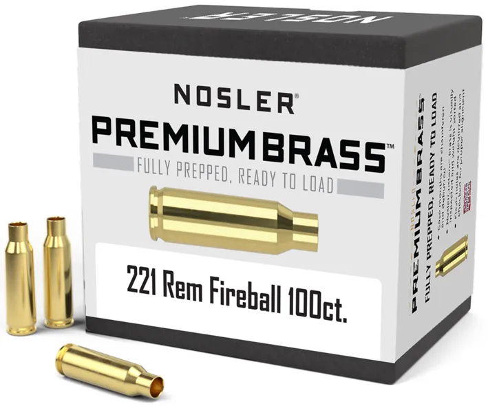 100 HÜLSEN .221 REM. FIREBALL Nosler Messinghülsen