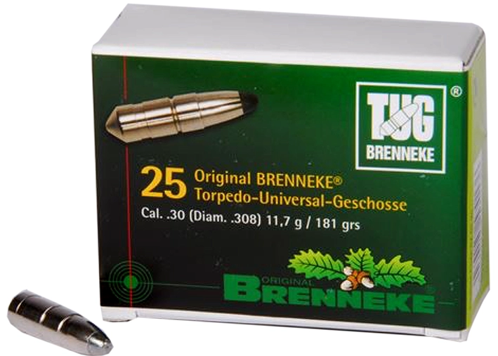 25 BRENNEKE TUG .308 11,7Gramm 181grs Geschosse
