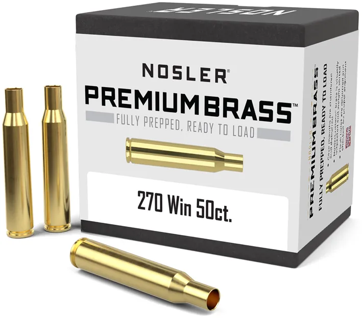 50 HÜLSEN .270 WIN NOSLER Messinghülsen