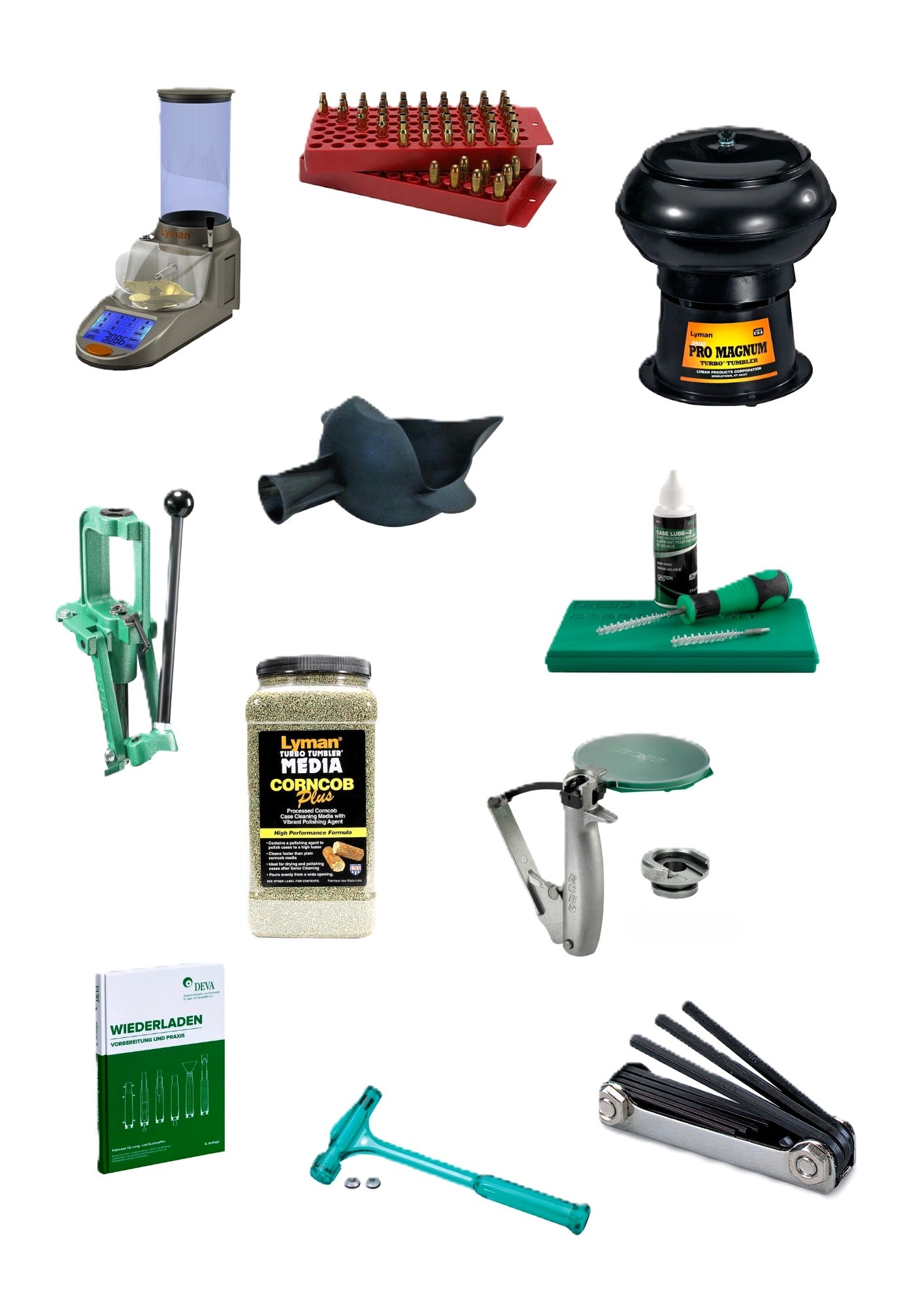 GearTester Starter Kit zum Wiederladen RockChucker, ZH Setzer,