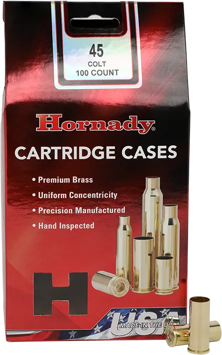100 HORNADY .45 COLT Messinghülsen